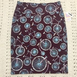 LULAROE Cassie Skirt Unicorn Bicycle prints